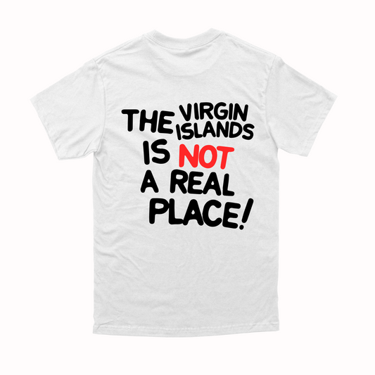 Unisex White | Black The VI is Not a Real Place Tee