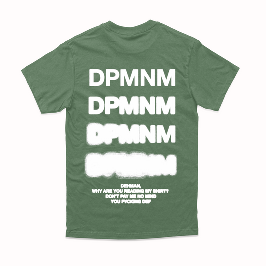 Unisex Faded Military Green Blur Tee