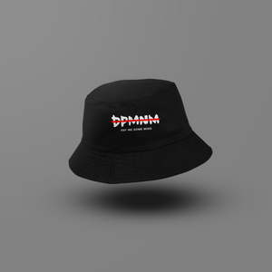 Pay Me Some Mind Black Bucket Hat
