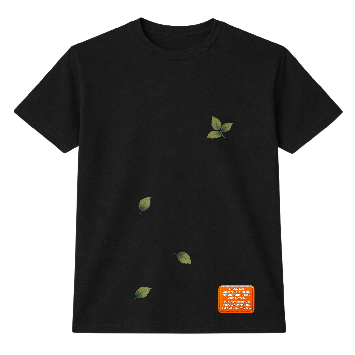 Unisex Black Hibiscus Tee