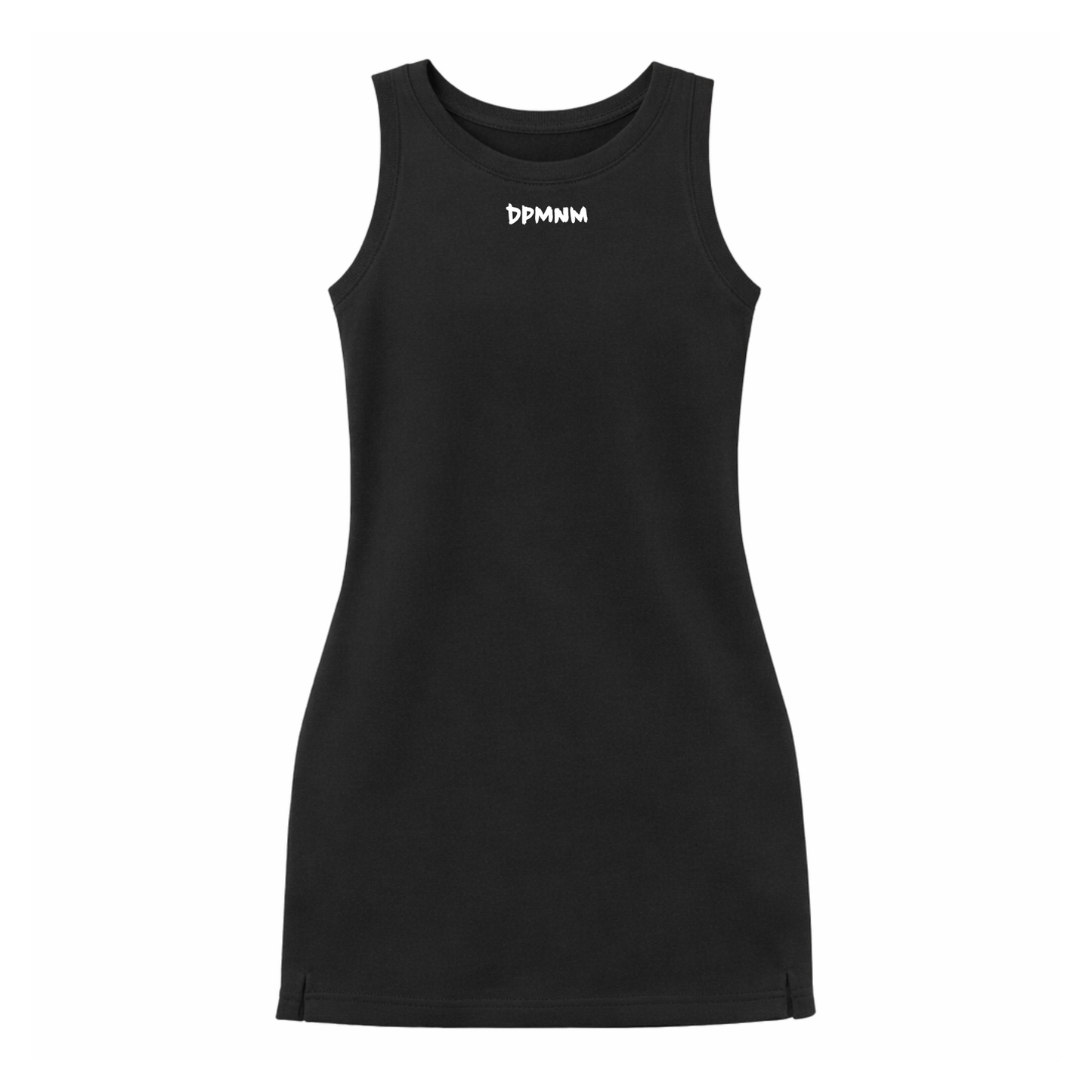 Black Crew Neck Tank Mini Dress