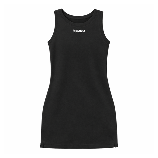 Black Crew Neck Tank Mini Dress