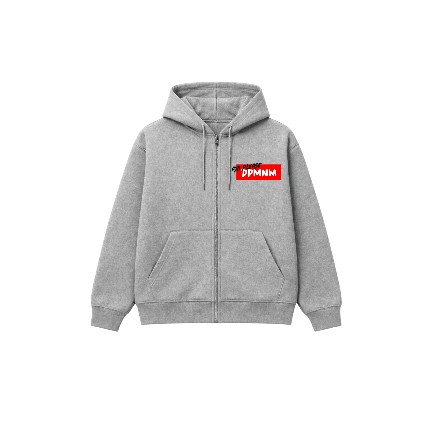Ayo Please Gray Zip Hoodie