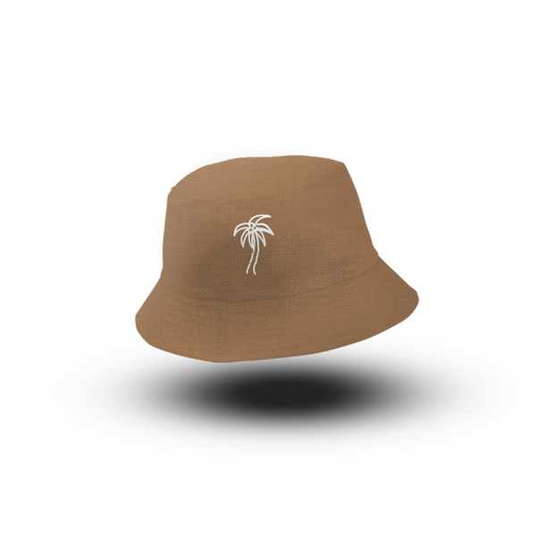 Khaki Bucket Hat (Front and Back)