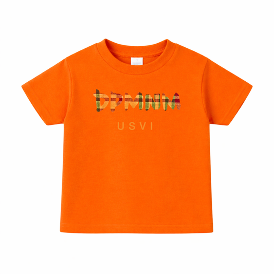 Kids Orange Madras Tee