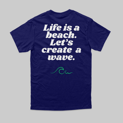 Unisex Wave Puff Blue Tee