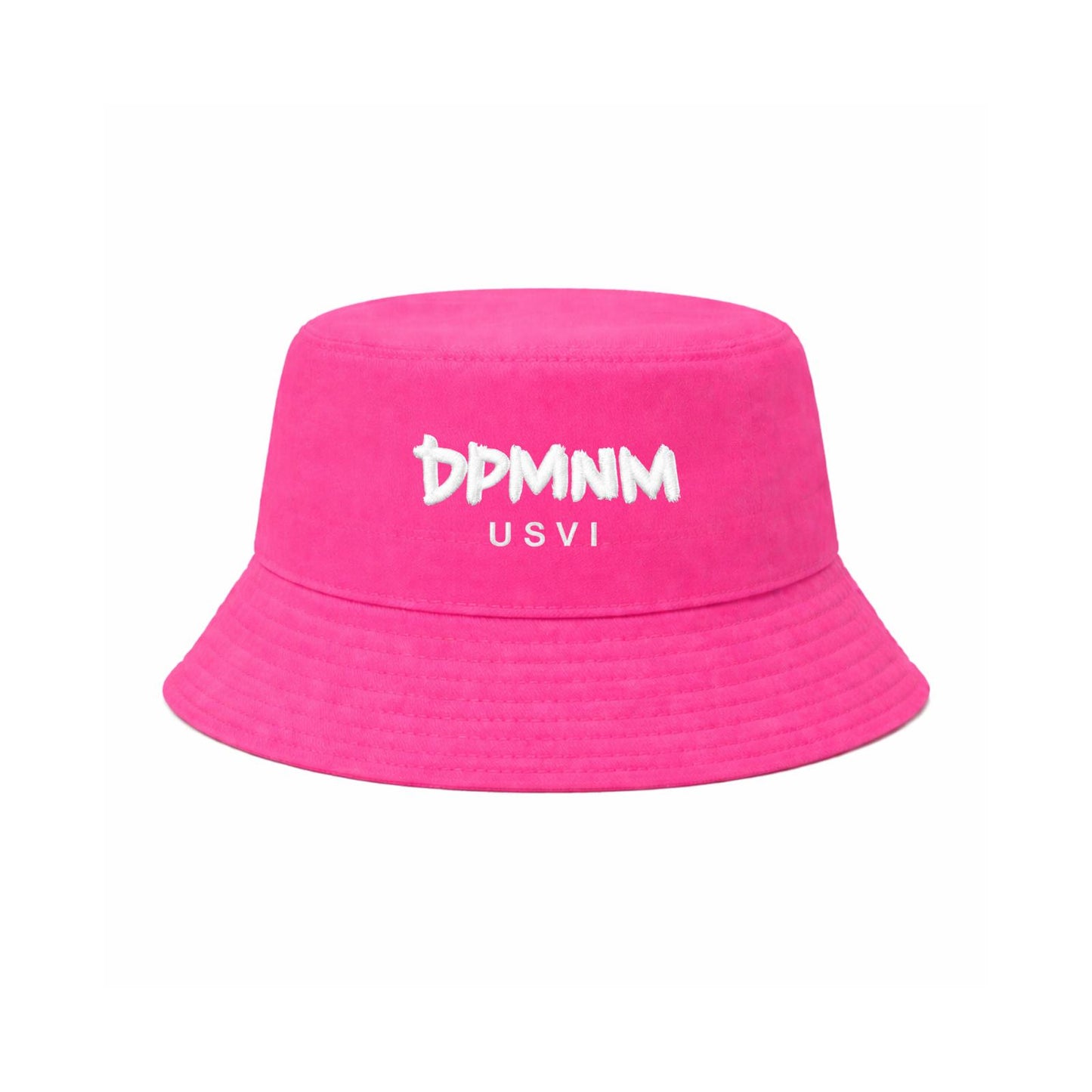 Pink Embroidered DPMNM USVI Bucket Hat