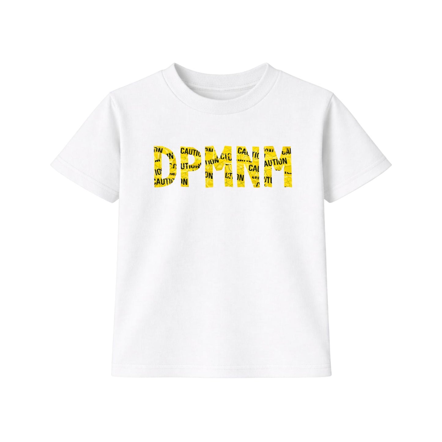 Kids White Caution Tape tee