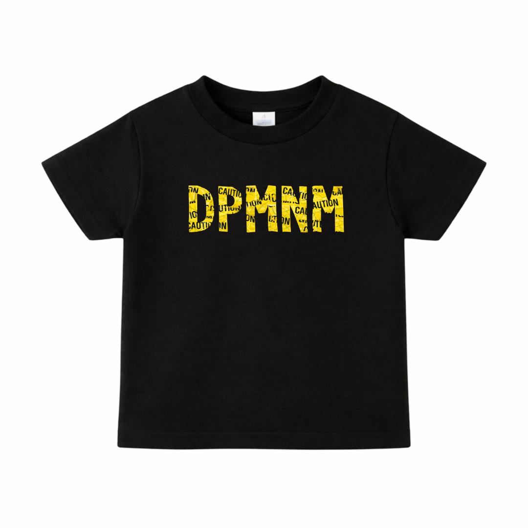 Toddler Black Caution Tape tee