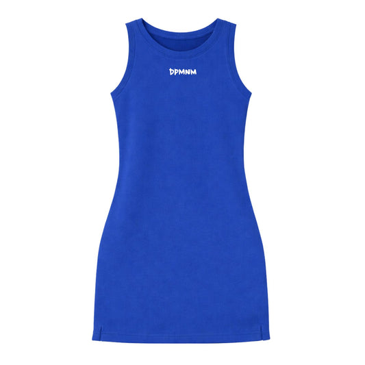 Royal Blue Crew Neck Tank Mini Dress