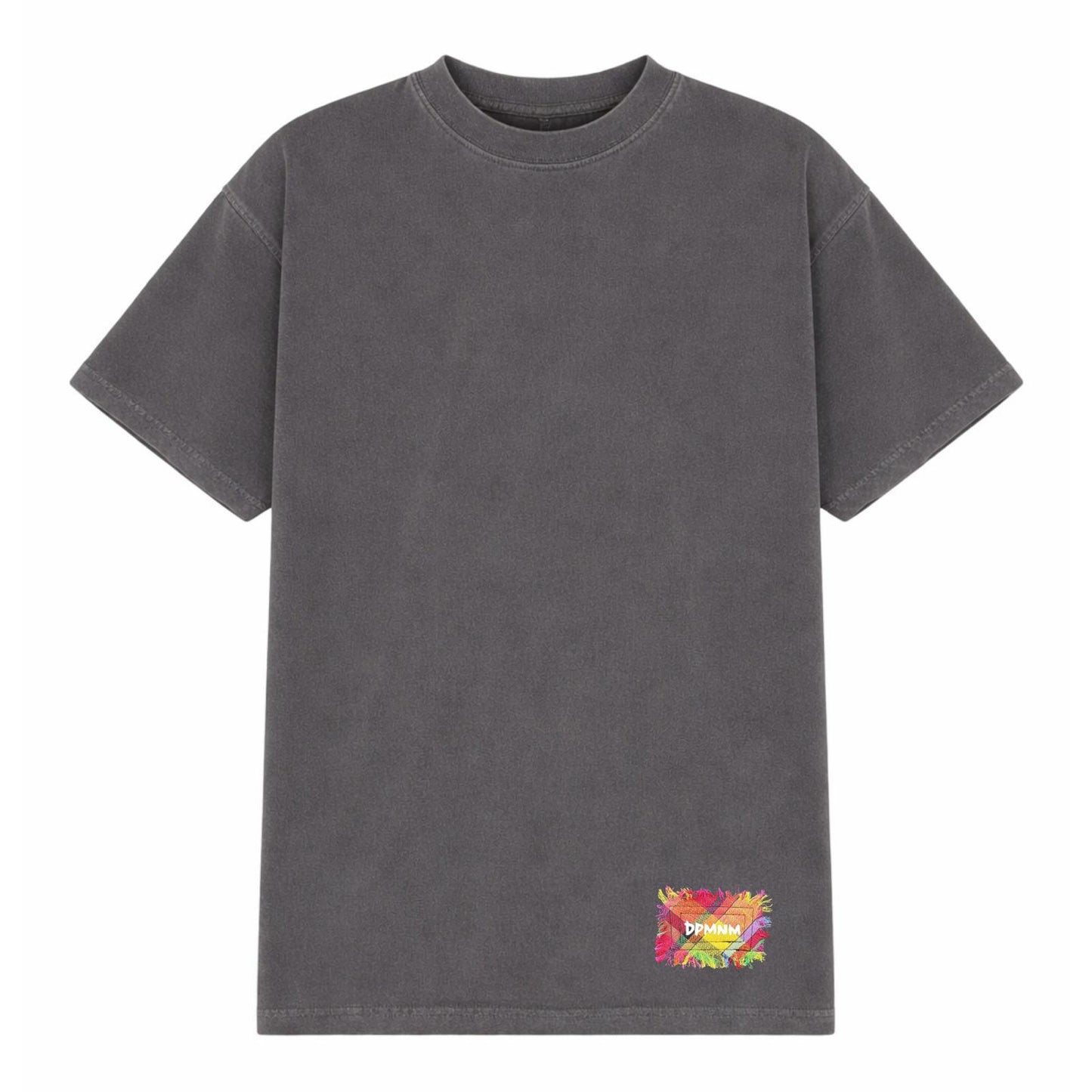1 of 1 Oversized Faded Black Madras Patch tee
