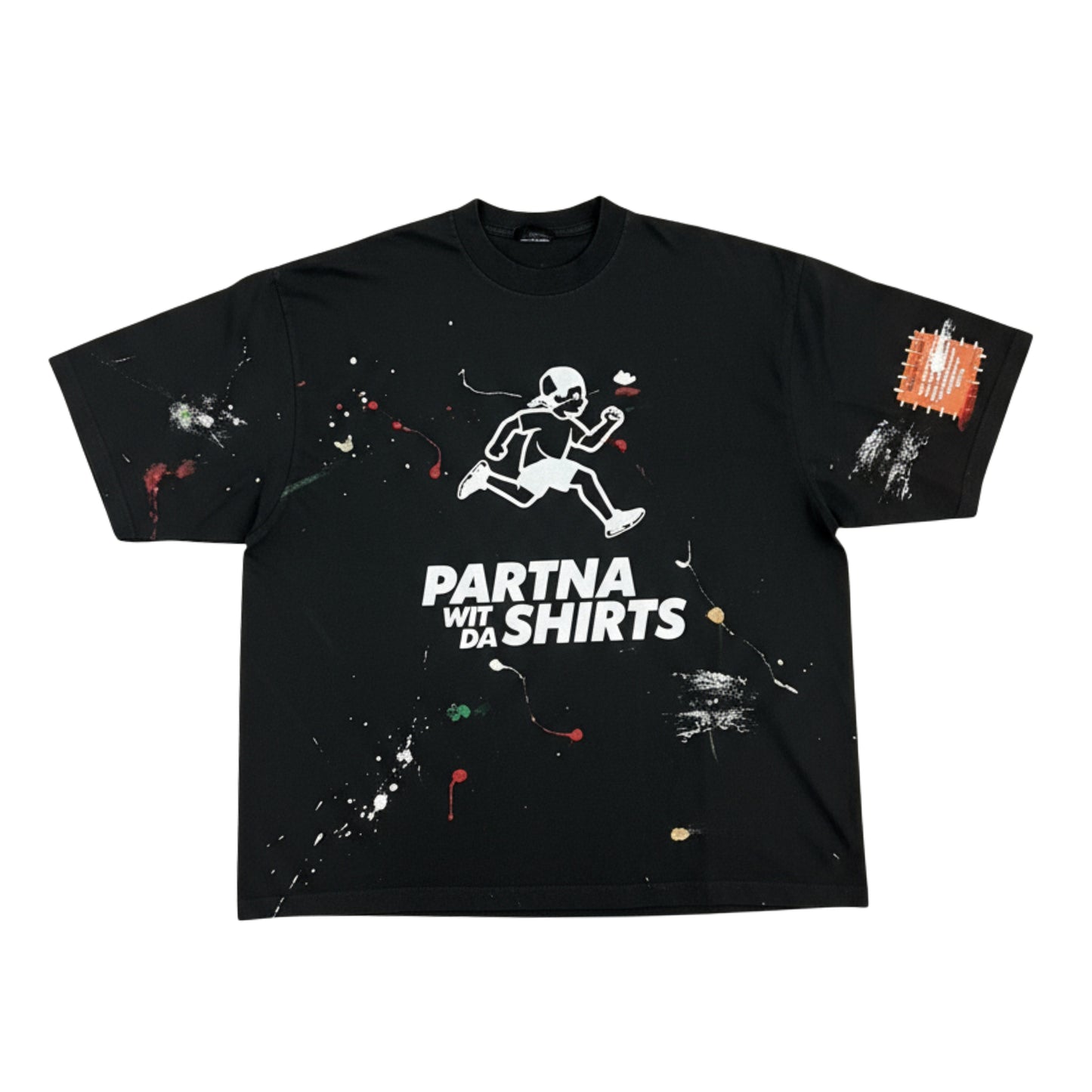 (Pre-Order) Unisex 1-of-1 Black "Partna Wid Da Shirts" | Oversized