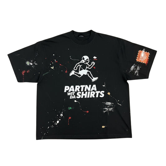 (Pre-Order) Unisex 1-of-1 Black "Partna Wid Da Shirts" | Oversized