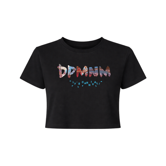 Women's Black It's Carnival Flowy Crop Top