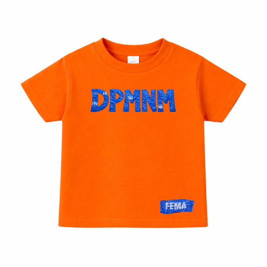 Kids Orange FEMA Tarp tee